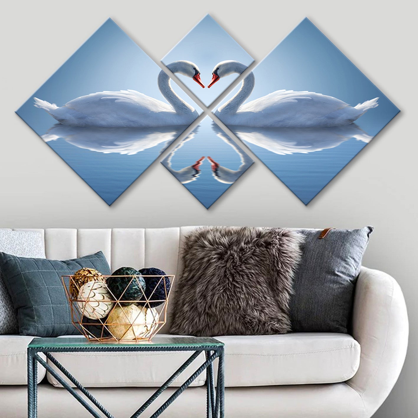 Conjunto Decorativo MDF Multicolor 4 Peças - Impressão UV Premium para Parede