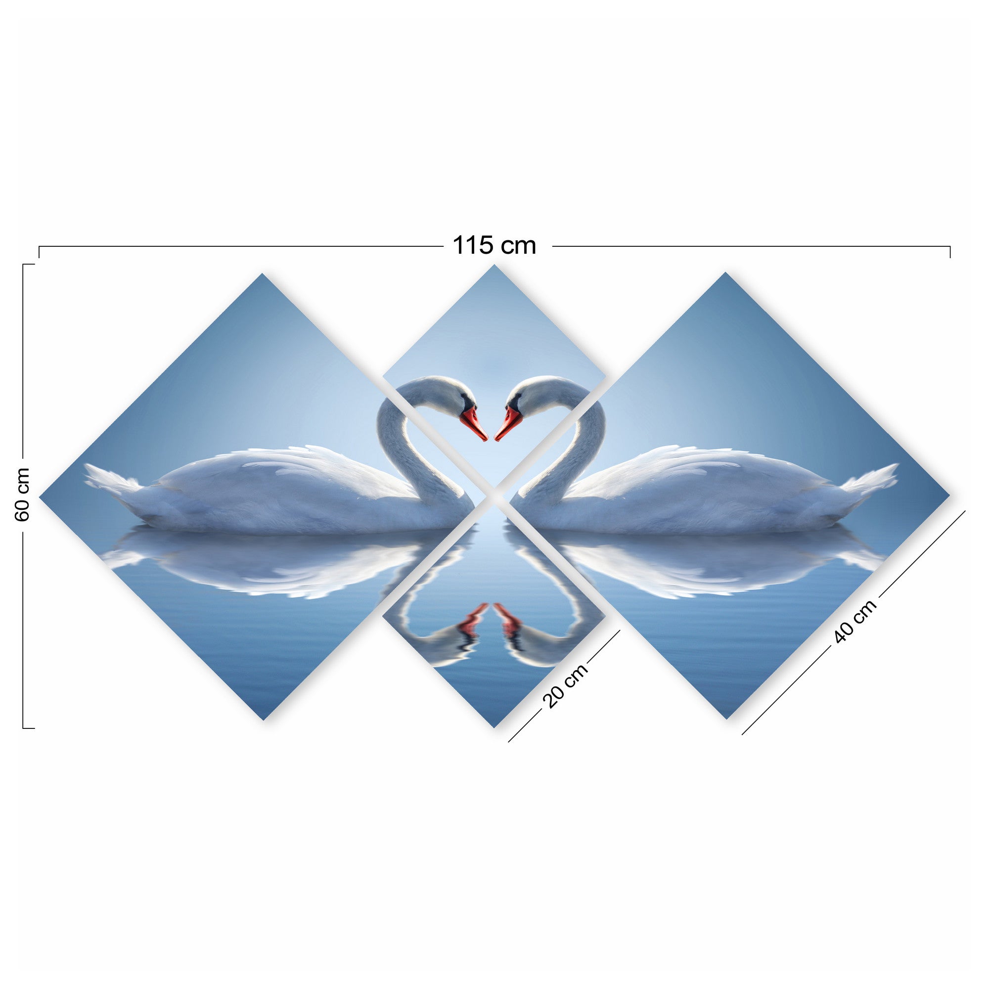 Conjunto Decorativo MDF Multicolor 4 Peças - Impressão UV Premium para Parede