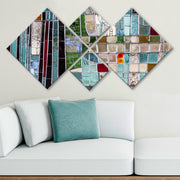 Conjunto Decorativo MDF Multicolor 4 Peças - Impressão UV Premium para Parede