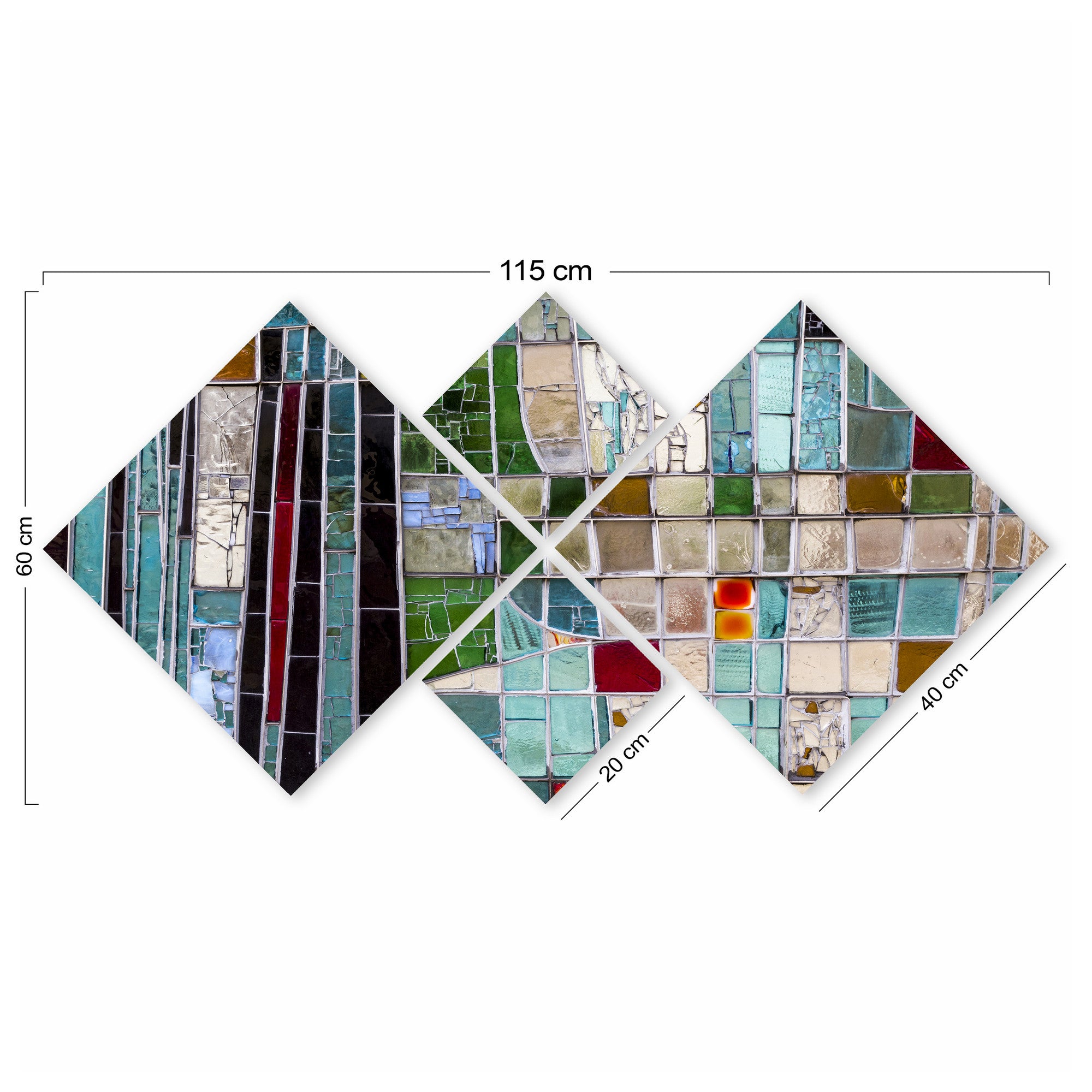 Conjunto Decorativo MDF Multicolor 4 Peças - Impressão UV Premium para Parede