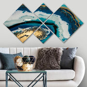 Conjunto Decorativo MDF Multicolor 4 Peças - Impressão UV Premium para Parede