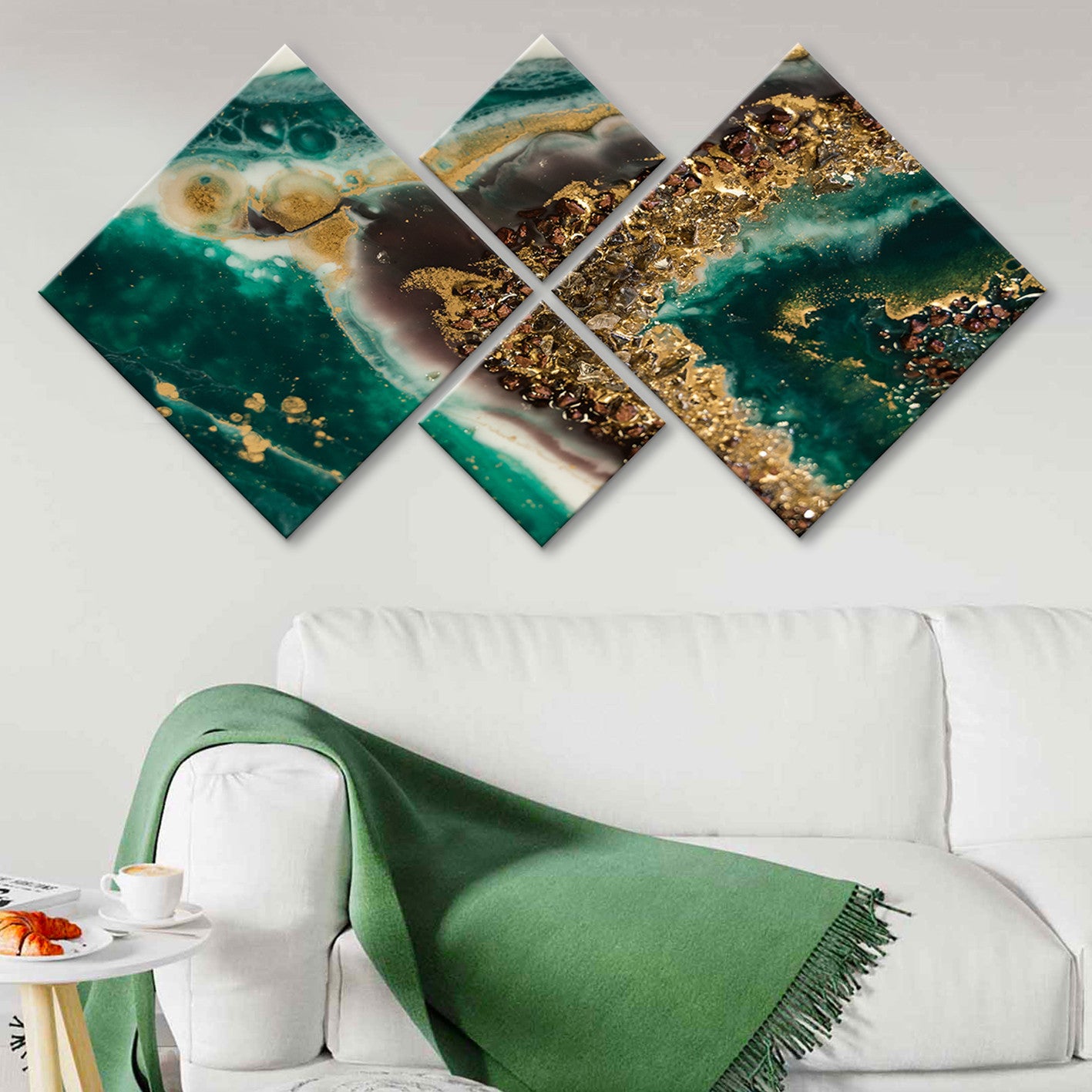 Conjunto Decorativo MDF Multicolor 4 Peças - Impressão UV Premium para Parede