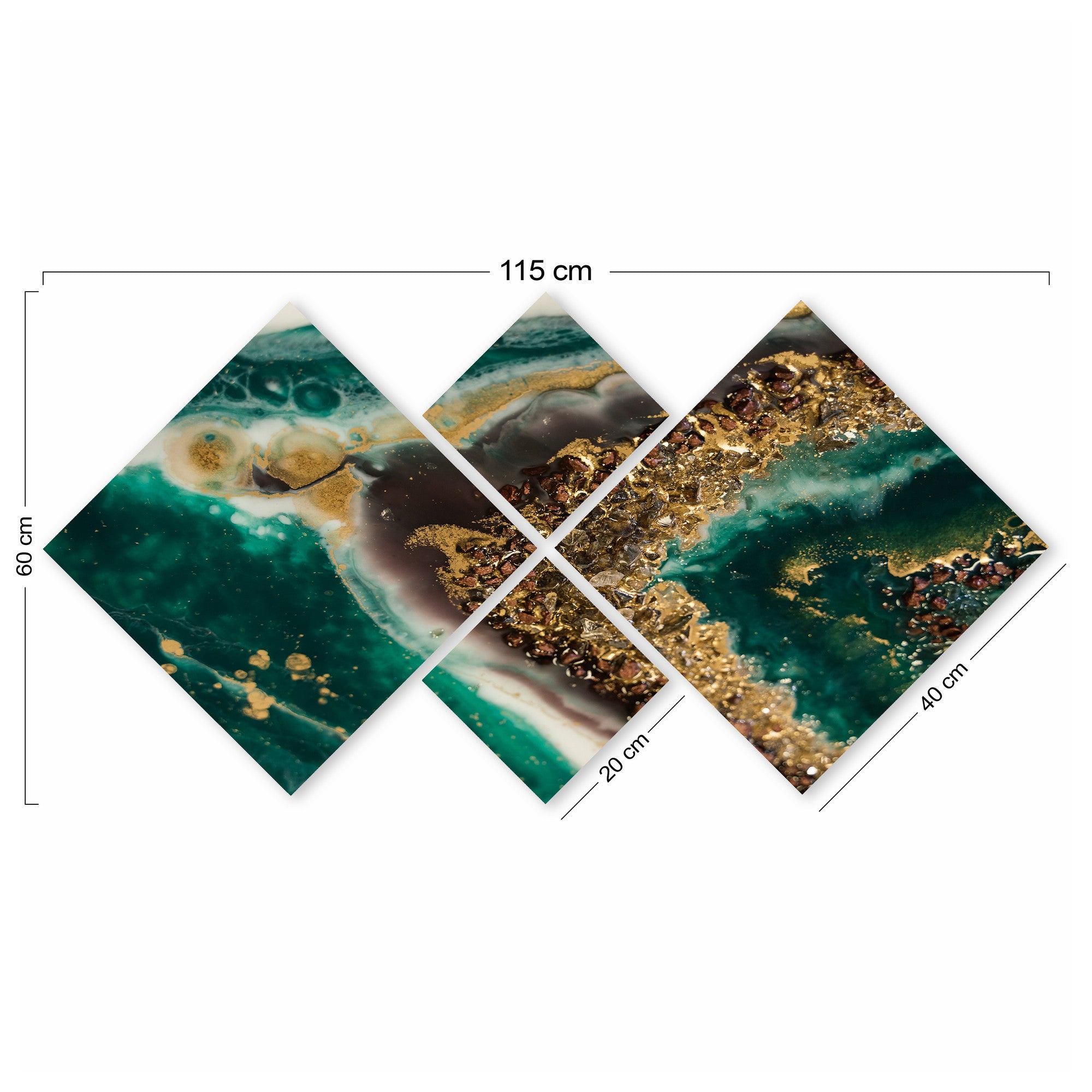 Conjunto Decorativo MDF Multicolor 4 Peças - Impressão UV Premium para Parede