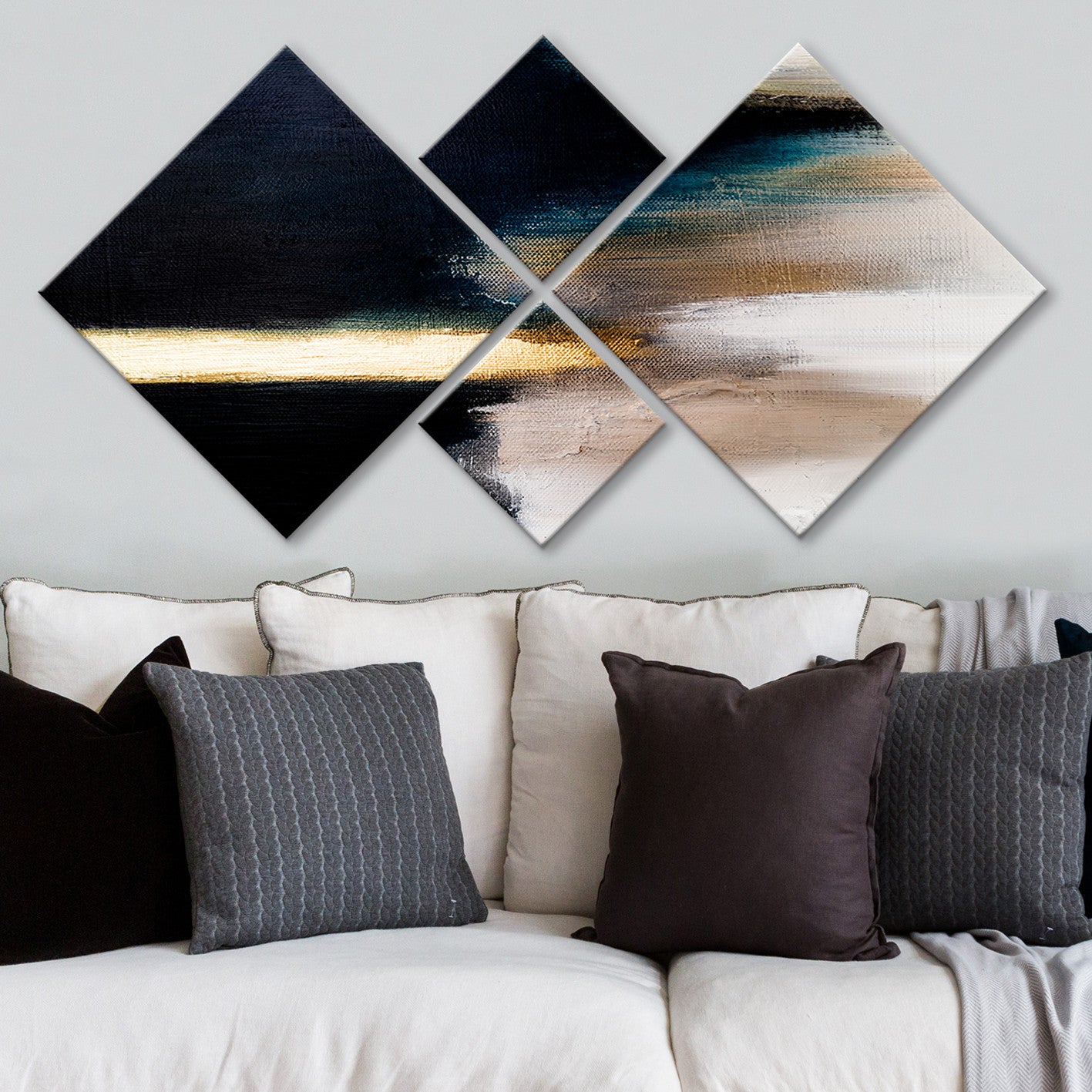 Conjunto Decorativo MDF Multicolor 4 Peças - Impressão UV Premium para Parede