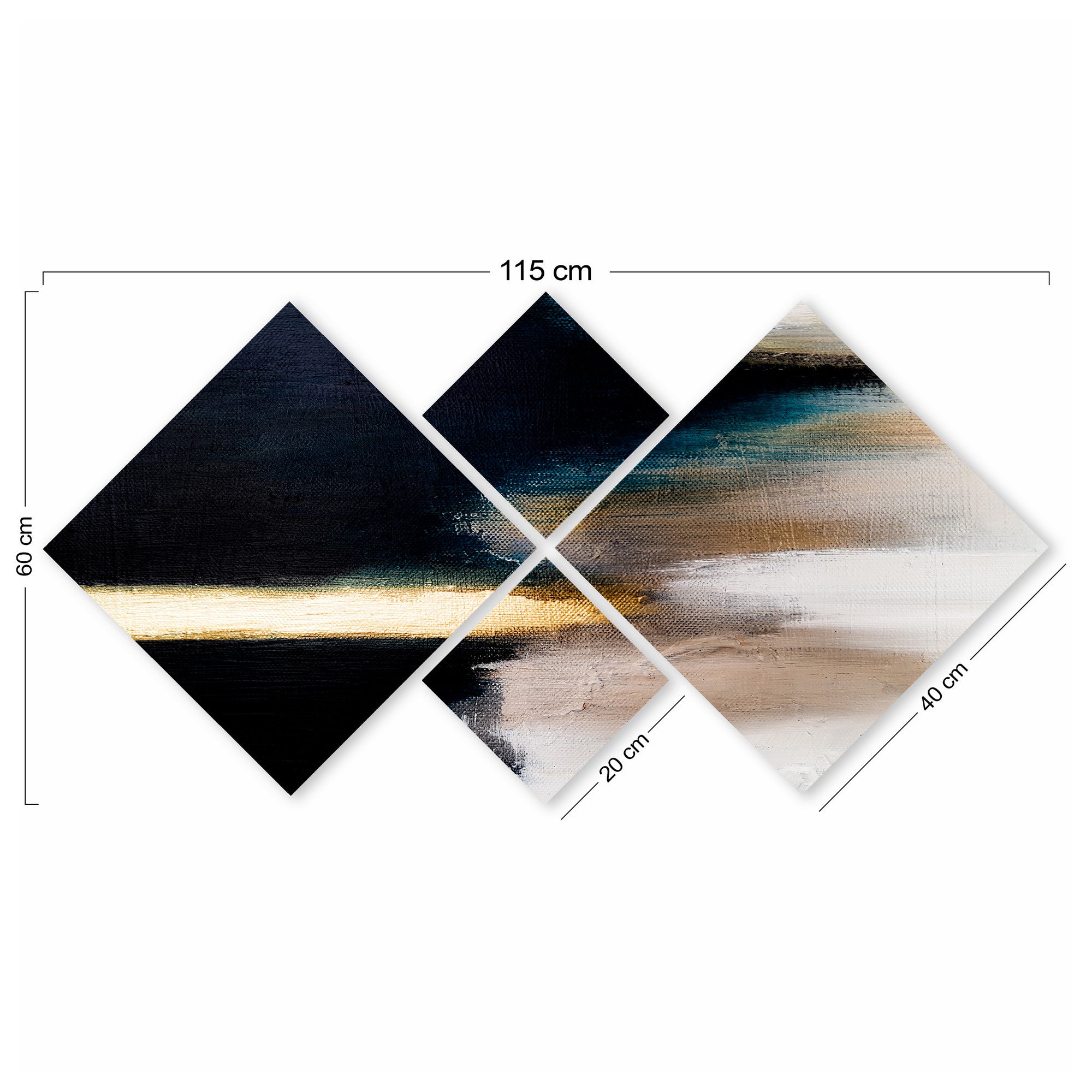 Conjunto Decorativo MDF Multicolor 4 Peças - Impressão UV Premium para Parede