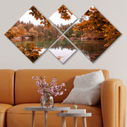 Conjunto Decorativo MDF Multicolor 4 Peças - Impressão UV Premium para Parede