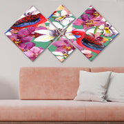 Conjunto Decorativo MDF Multicolor 4 Peças - Impressão UV Premium para Parede