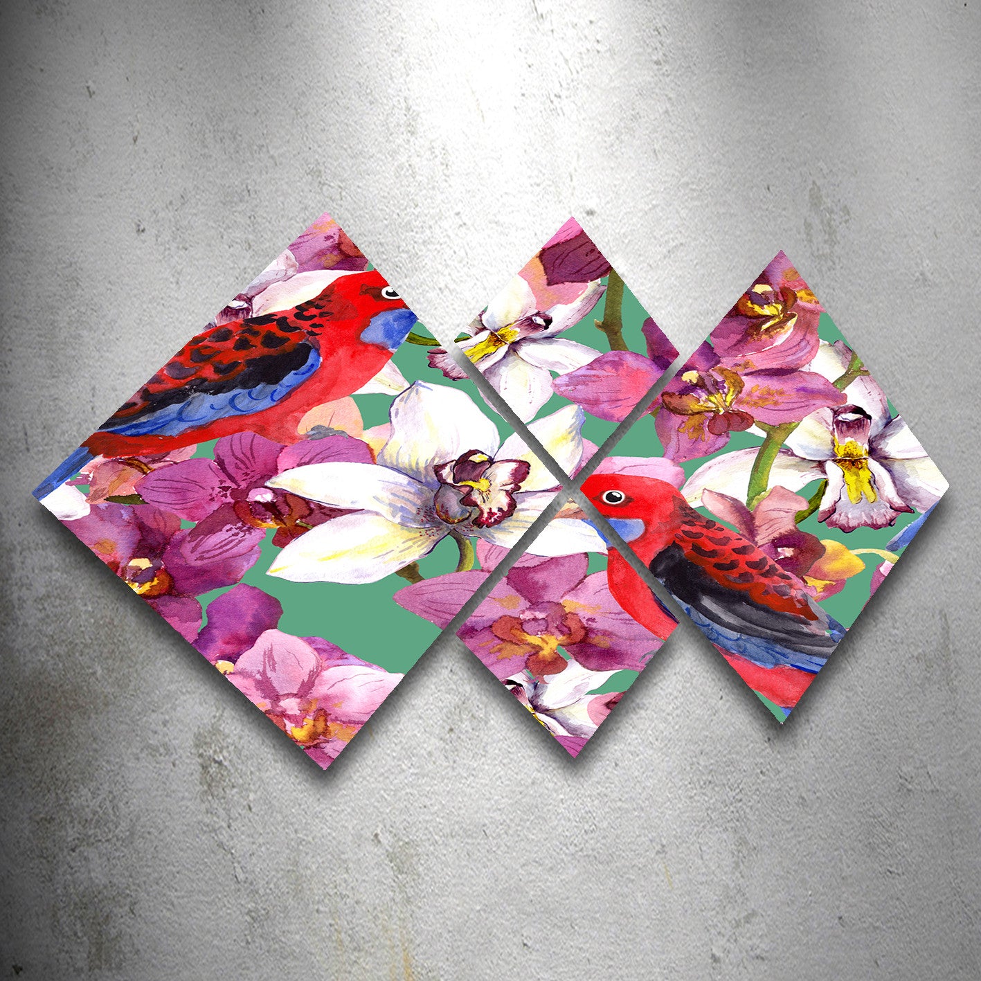 Conjunto Decorativo MDF Multicolor 4 Peças - Impressão UV Premium para Parede