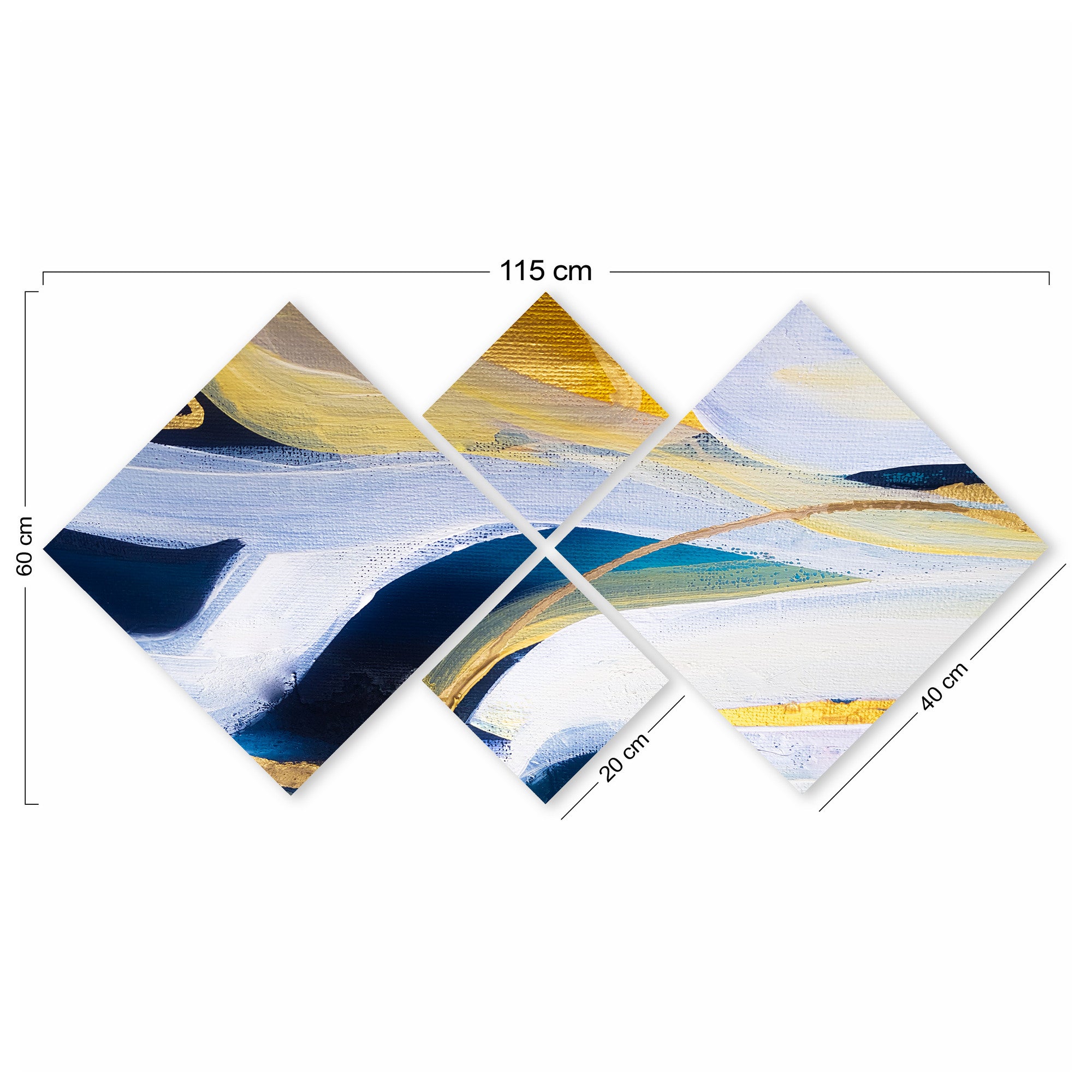 Conjunto Decorativo MDF Multicolor 4 Peças - Impressão UV Premium para Parede