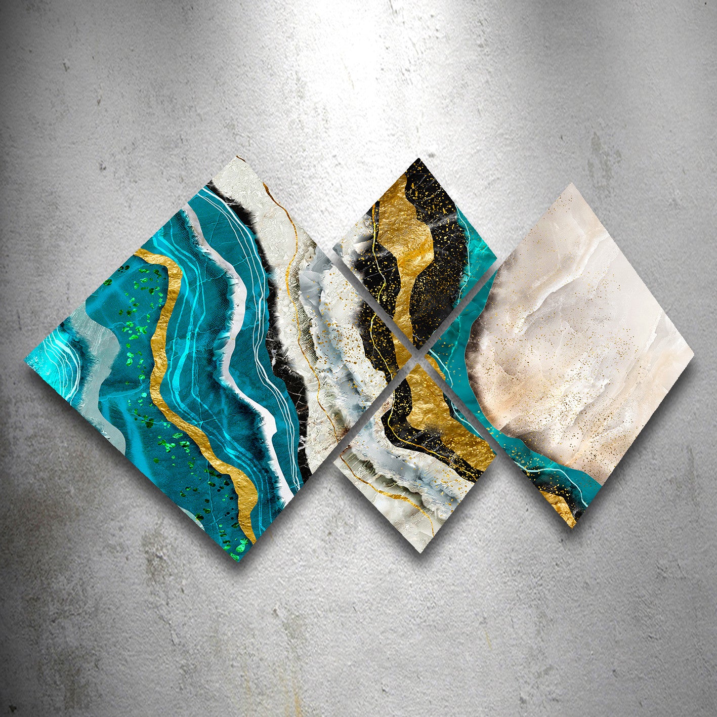 Conjunto Decorativo MDF Multicolor 4 Peças - Impressão UV Premium para Parede