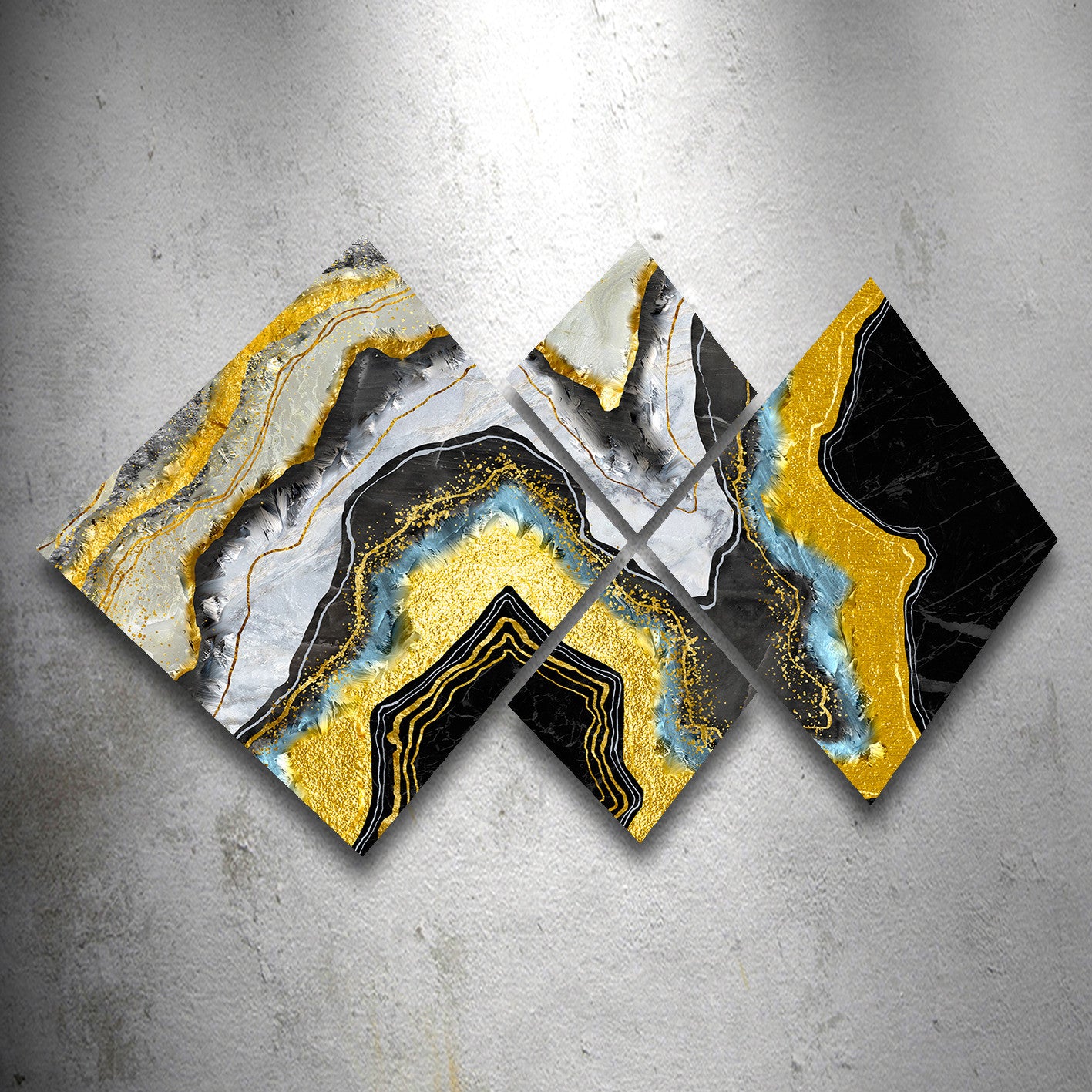 Conjunto Decorativo MDF Multicolor 4 Peças - Impressão UV Premium para Parede