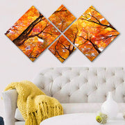 Conjunto Decorativo MDF Multicolor 4 Peças - Impressão UV Premium para Parede