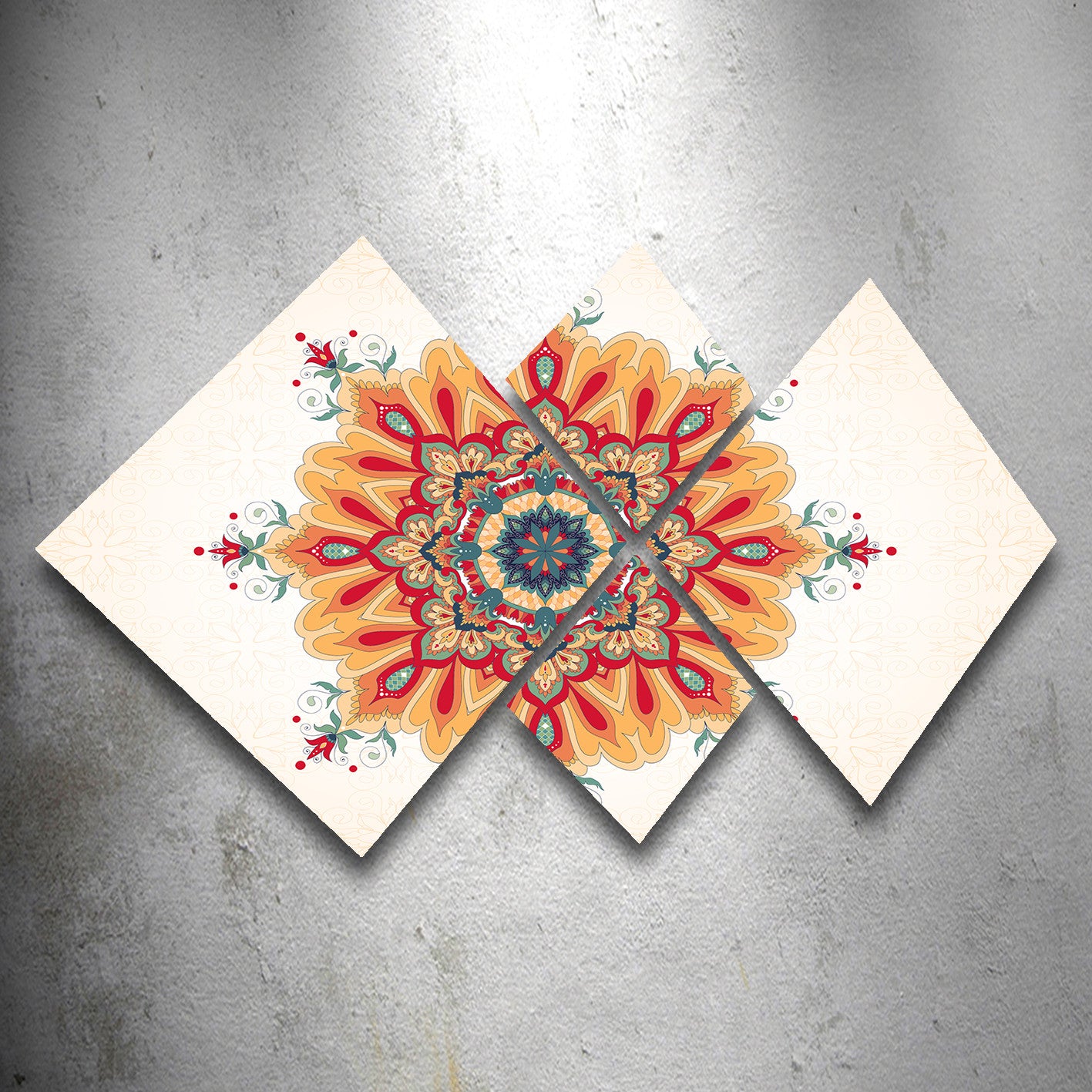 Conjunto Decorativo MDF Multicolor 4 Peças - Impressão UV Premium para Parede