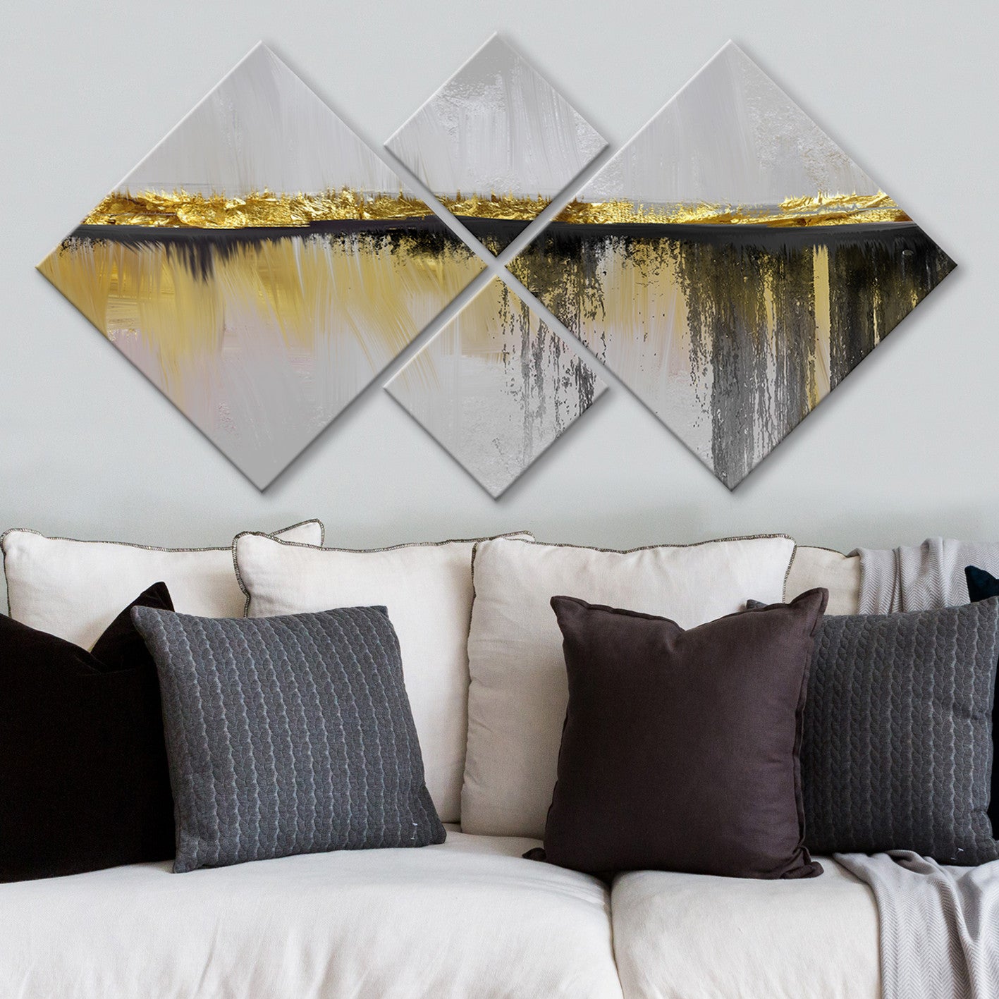 Conjunto Decorativo MDF Multicolor 4 Peças - Impressão UV Premium para Parede