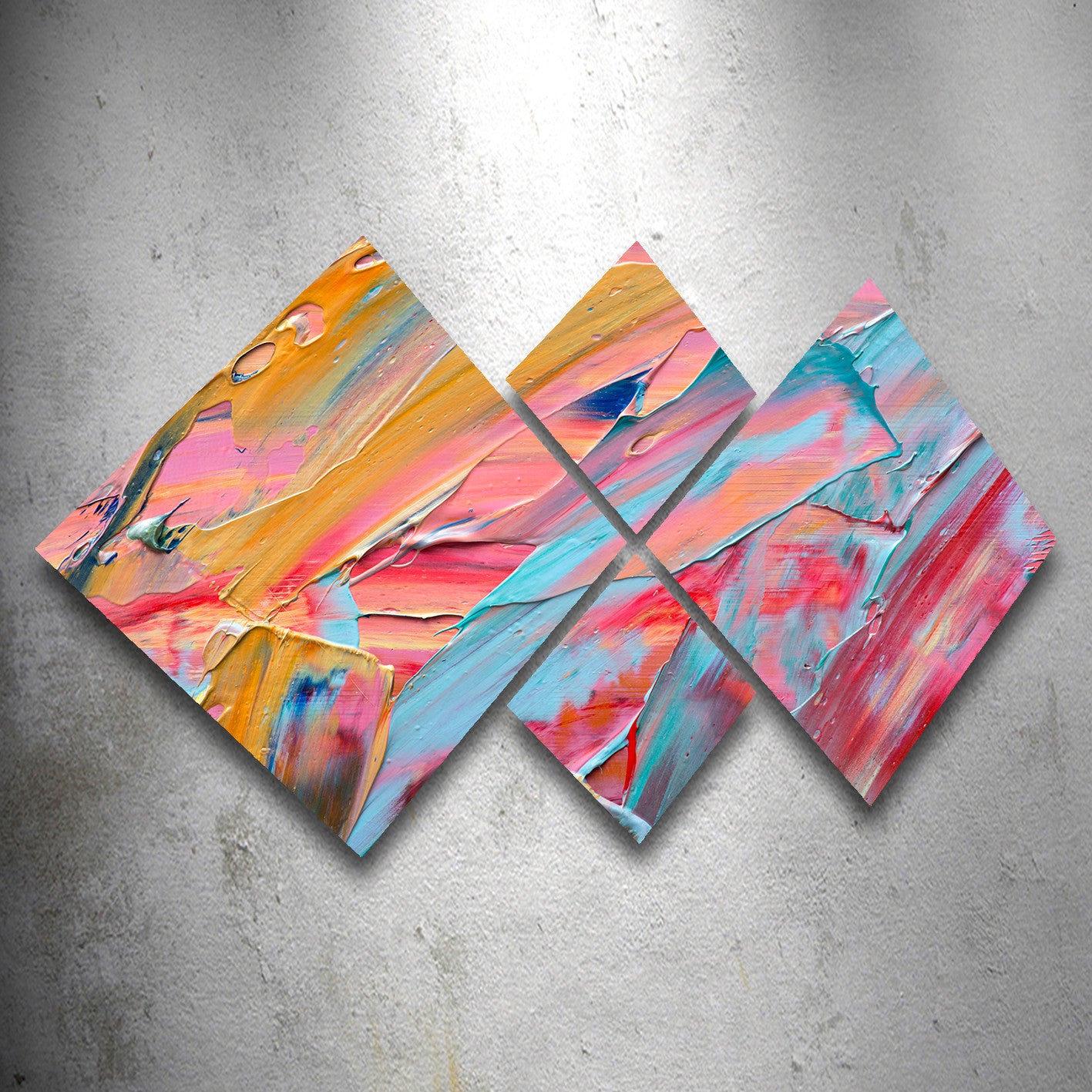 Conjunto Decorativo MDF Multicolor 4 Peças - Impressão UV Premium para Parede