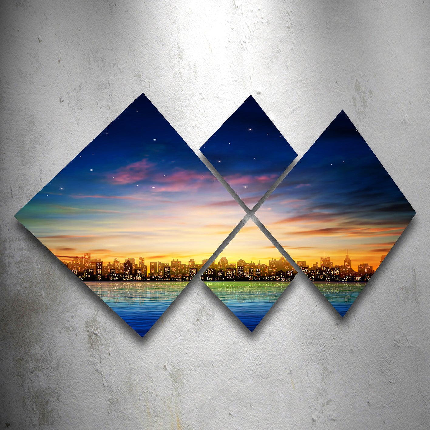 Conjunto Decorativo MDF Multicolor 4 Peças - Impressão UV Premium para Parede