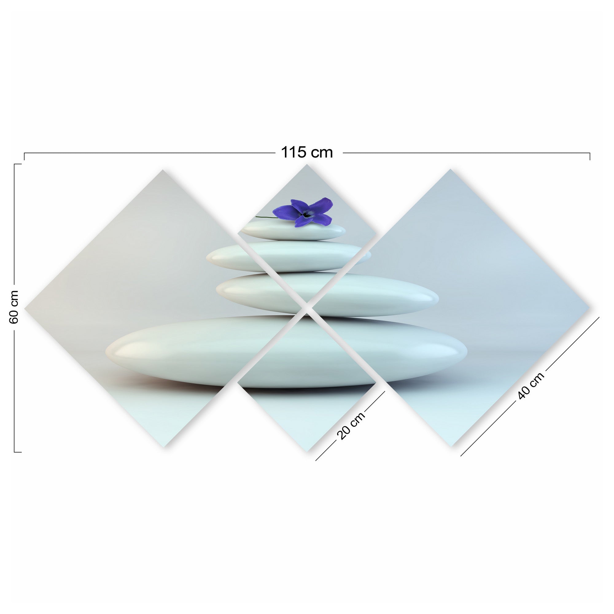 Conjunto Decorativo MDF Multicolor 4 Peças - Impressão UV Premium para Parede