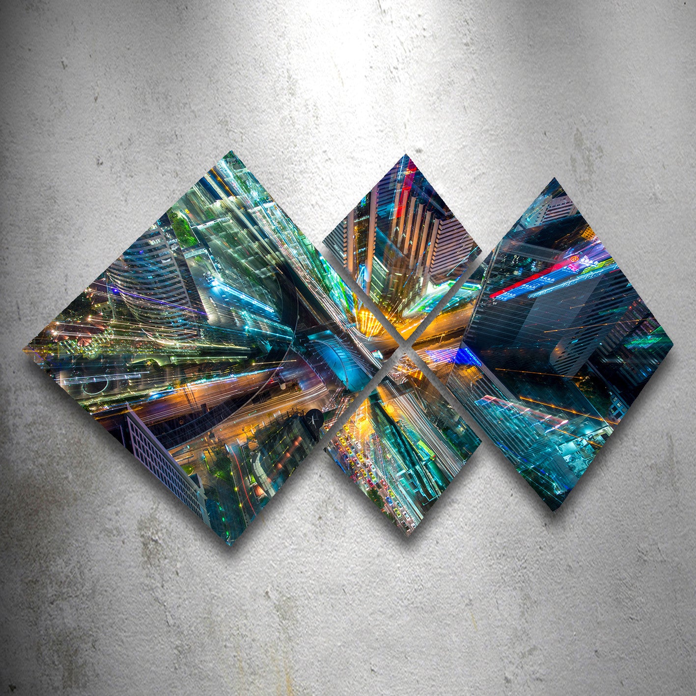 Conjunto Decorativo MDF Multicolor 4 Peças - Impressão UV Premium para Parede