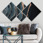 Conjunto Decorativo MDF Multicolor 4 Peças - Impressão UV Premium para Parede