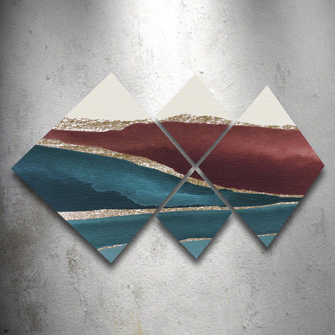 Conjunto Decorativo MDF Multicolor 4 Peças - Impressão UV Premium para Parede