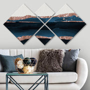 Conjunto Decorativo MDF Multicolor 4 Peças - Impressão UV Premium para Parede