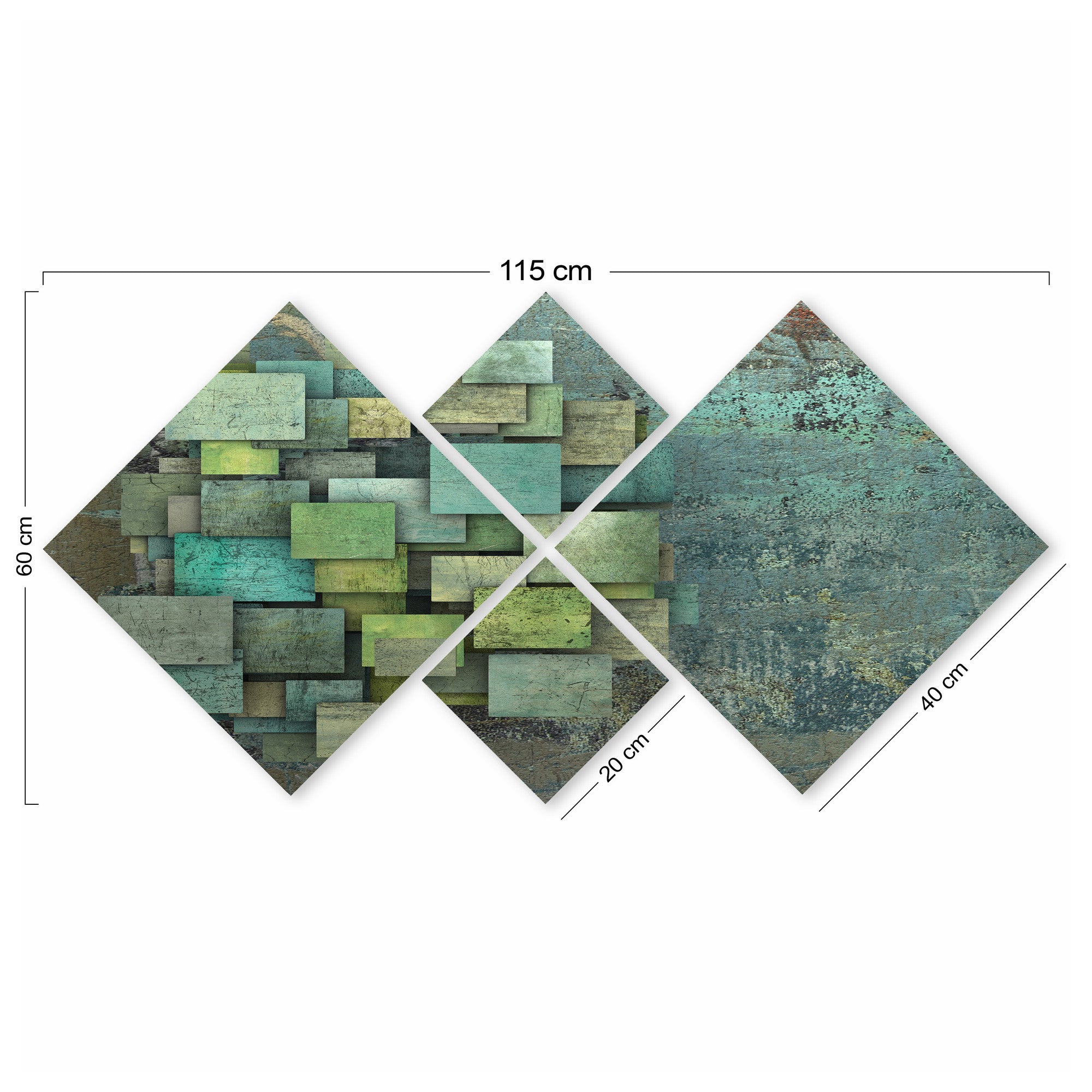 Conjunto Decorativo MDF Multicolor 4 Peças - Impressão UV Premium para Parede