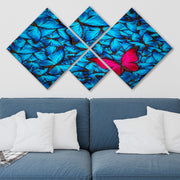 Conjunto Decorativo MDF Multicolor 4 Peças - Impressão UV Premium para Parede