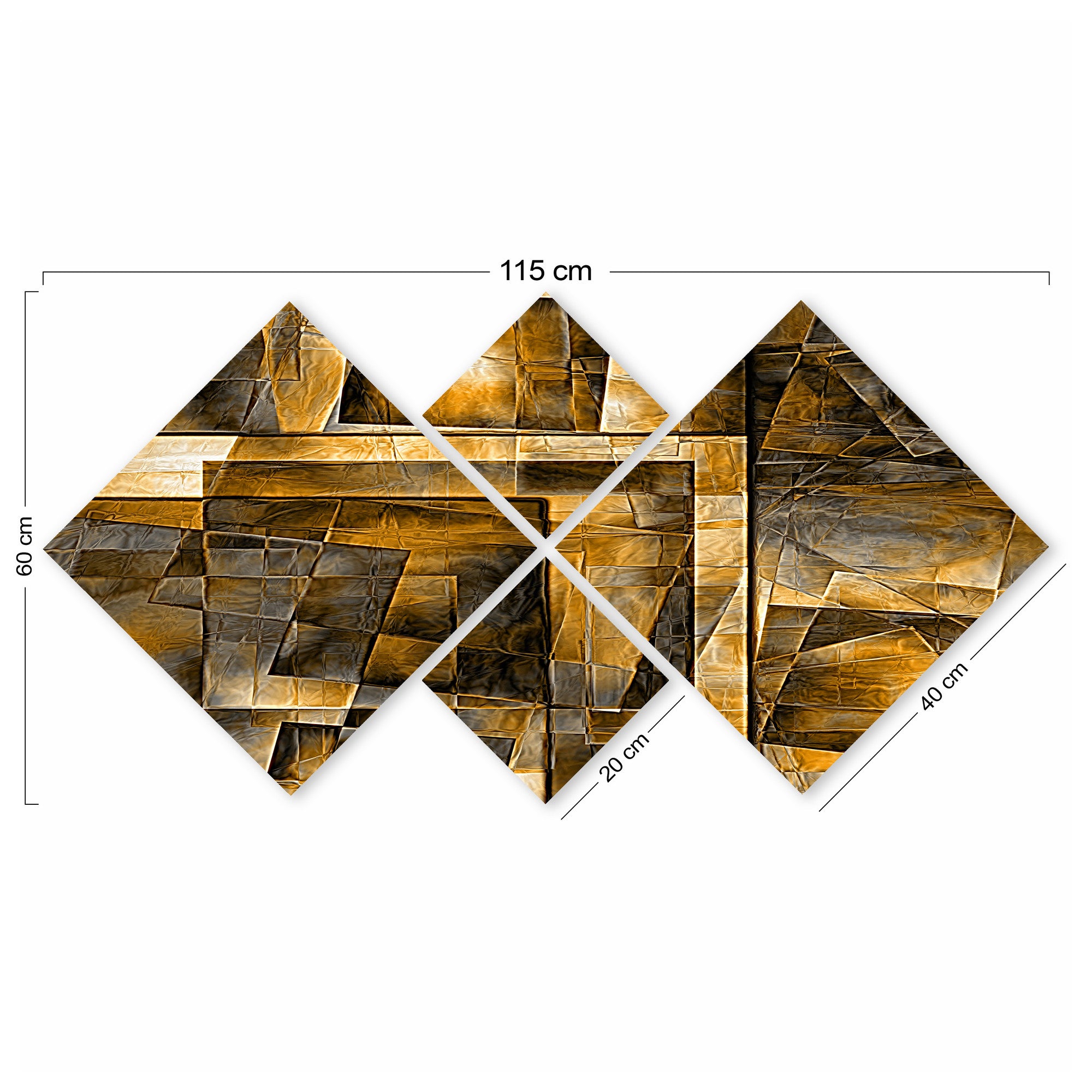 Conjunto Decorativo MDF Multicolor 4 Peças - Impressão UV Premium para Parede