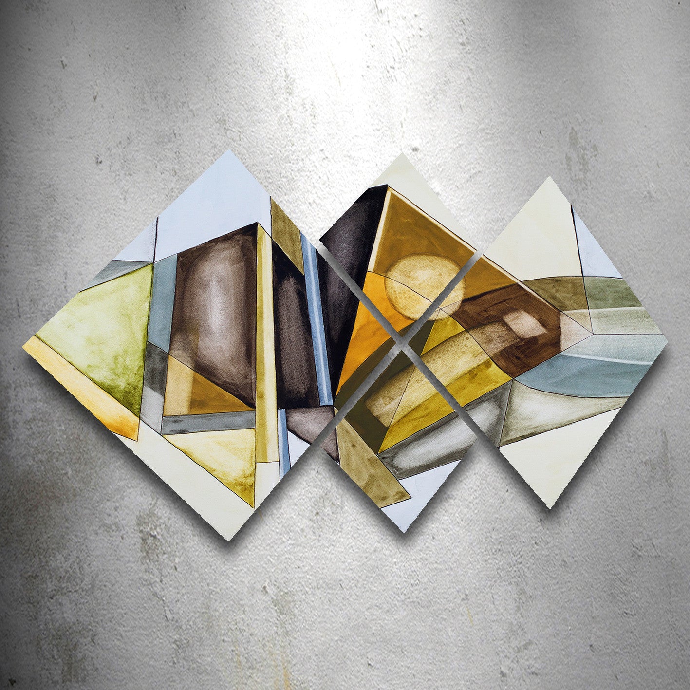 Conjunto Decorativo MDF Multicolor 4 Peças - Impressão UV Premium para Parede