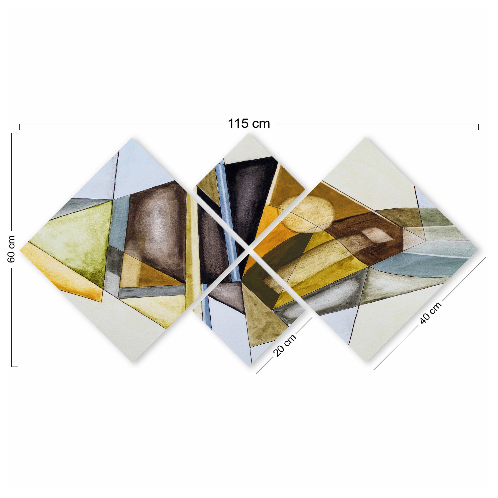 Conjunto Decorativo MDF Multicolor 4 Peças - Impressão UV Premium para Parede