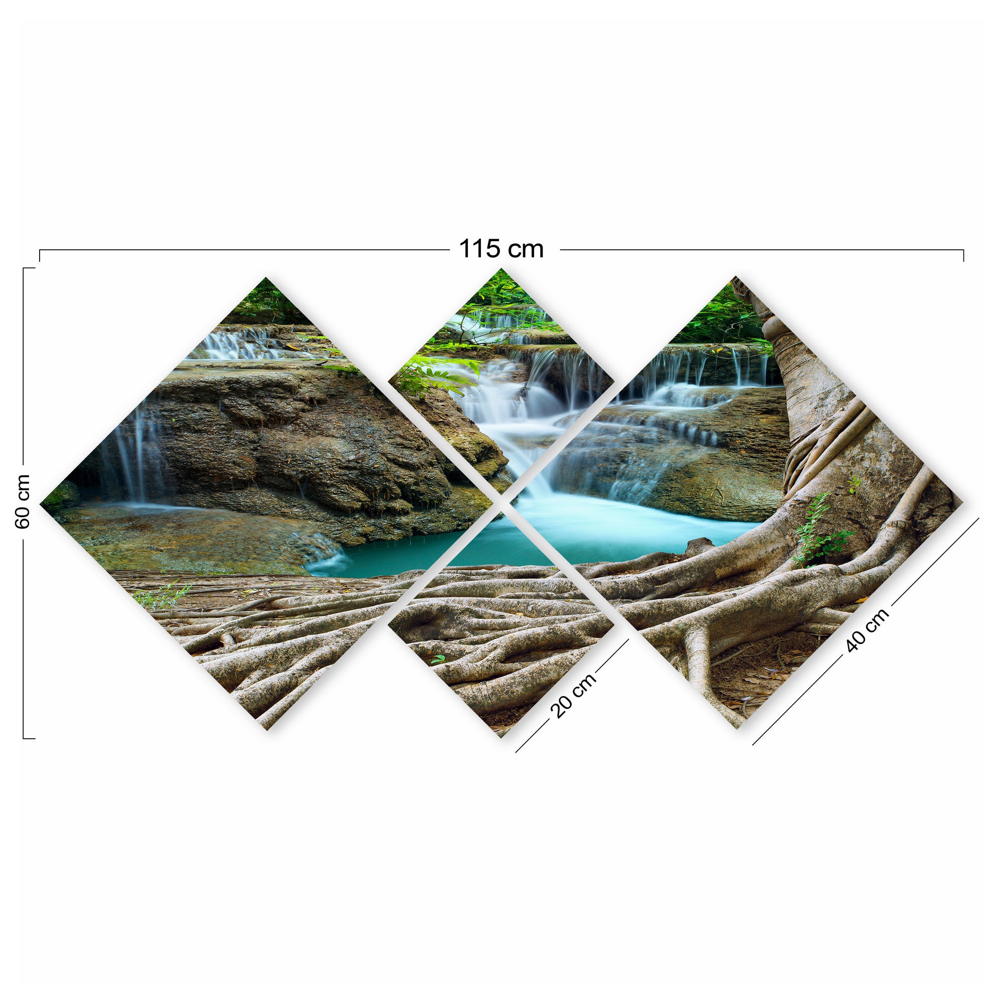 Conjunto Decorativo MDF Multicolor 4 Peças - Impressão UV Premium para Parede