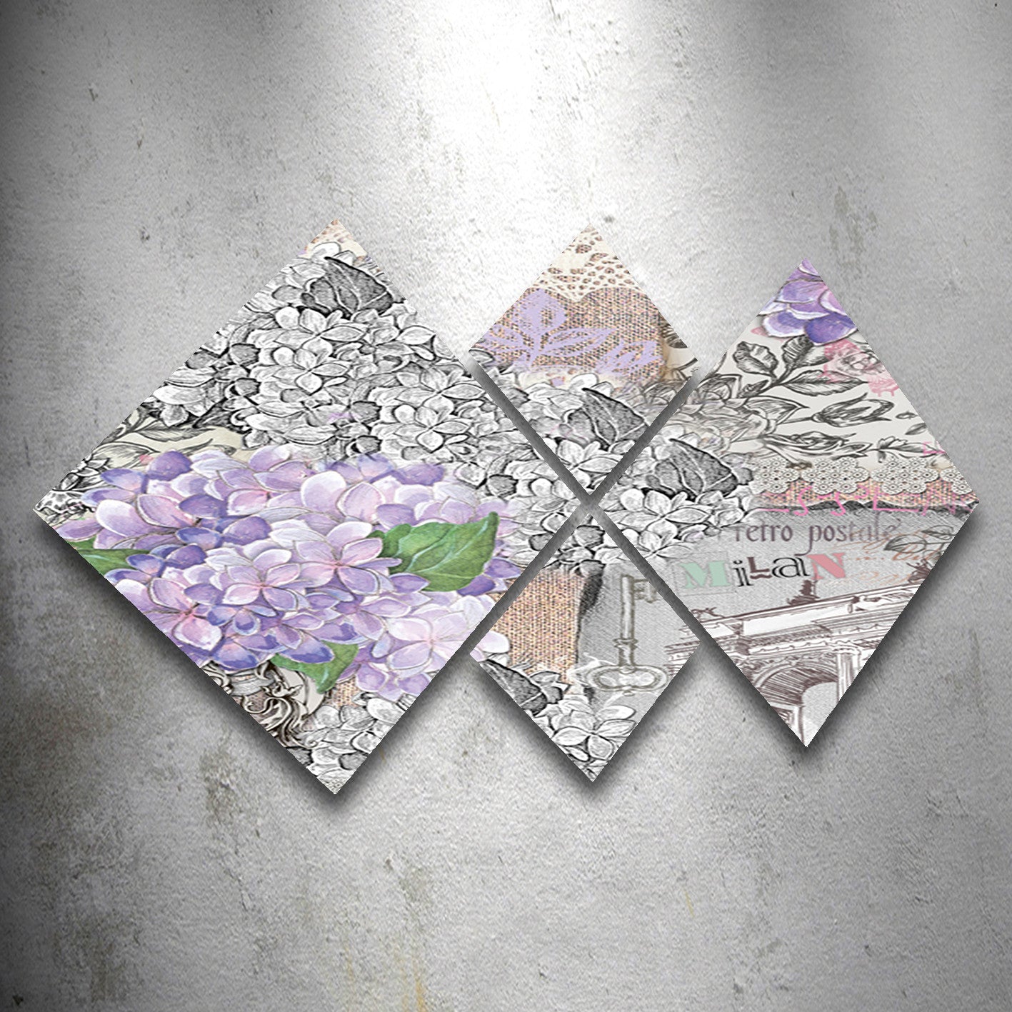 Conjunto Decorativo MDF Multicolor 4 Peças - Impressão UV Premium para Parede