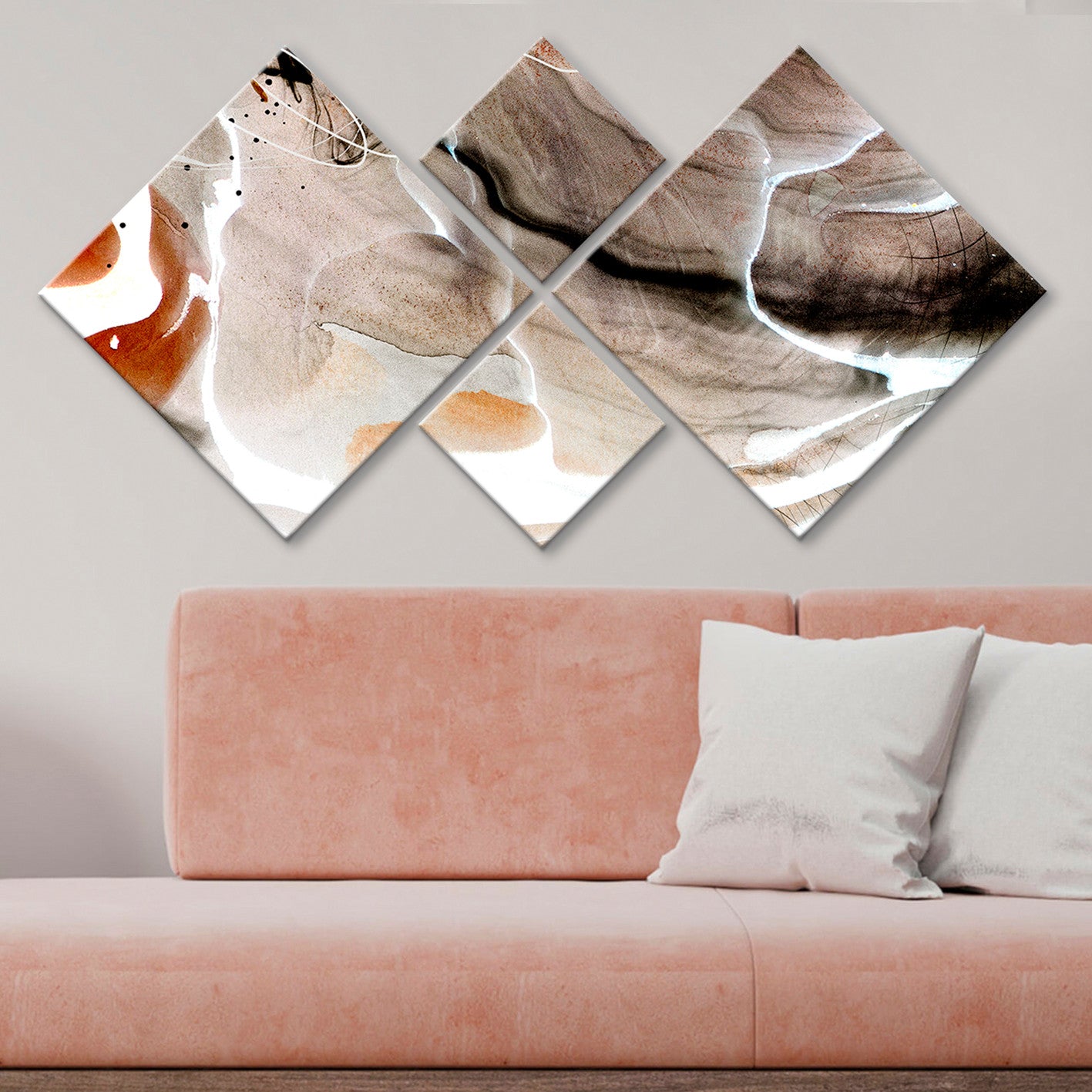 Conjunto Decorativo MDF Multicolor 4 Peças - Impressão UV Premium para Parede