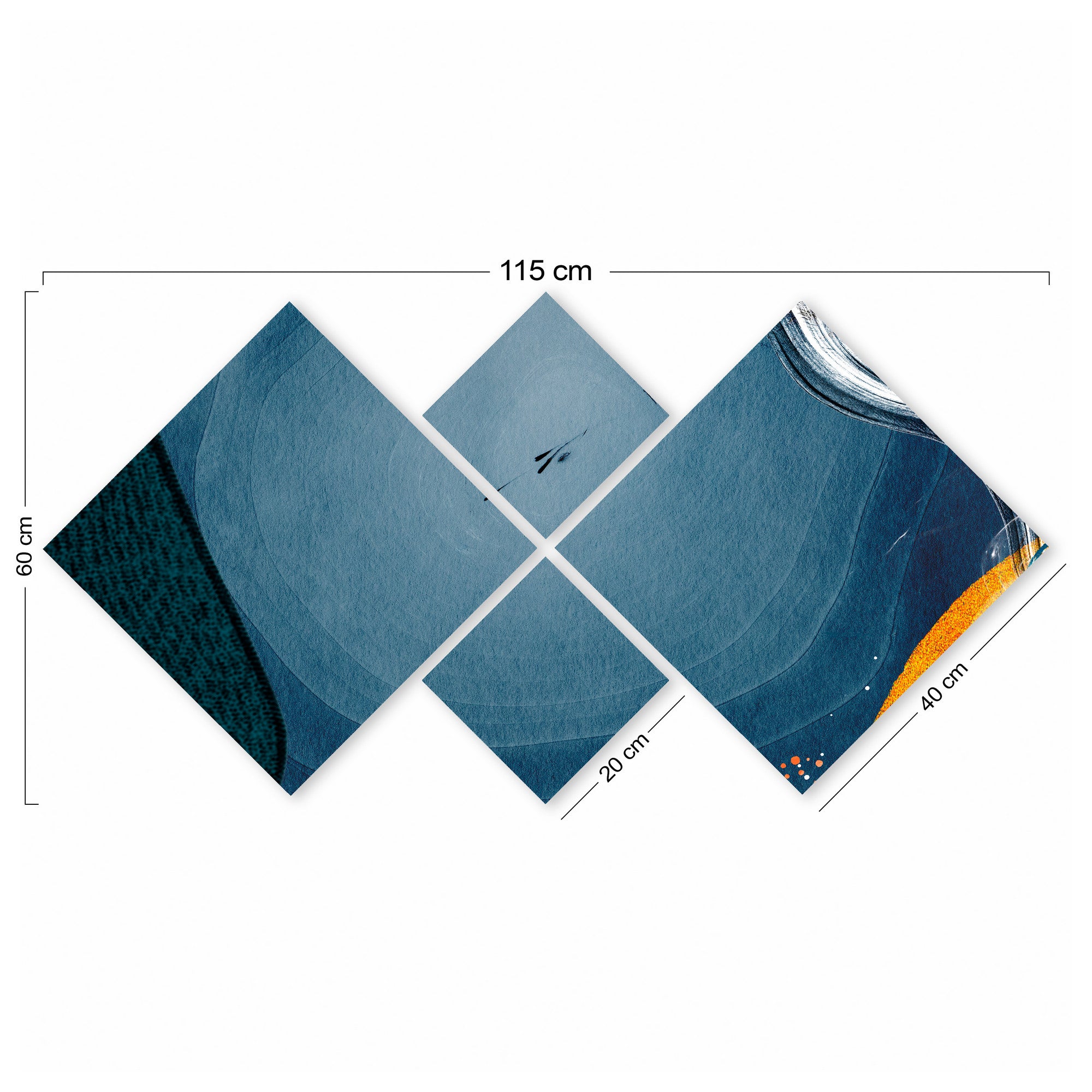 Conjunto Decorativo MDF Multicolor 4 Peças - Impressão UV Premium para Parede