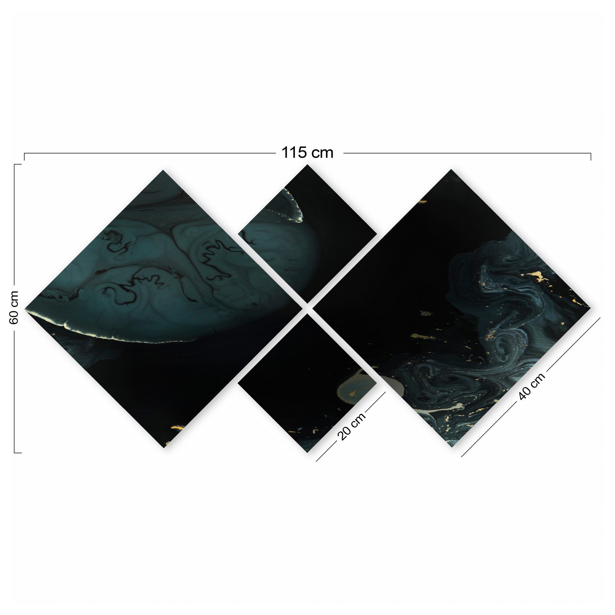 Conjunto Decorativo MDF Multicolor 4 Peças - Impressão UV Premium para Parede