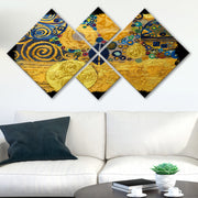 Conjunto Decorativo MDF Multicolor 4 Peças - Impressão UV Premium para Parede