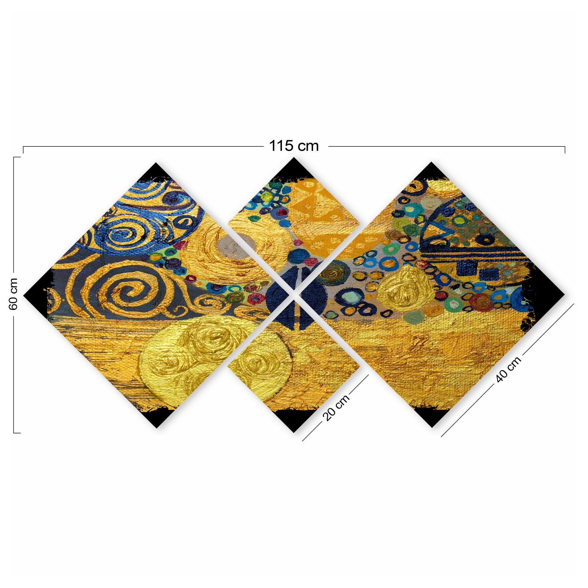 Conjunto Decorativo MDF Multicolor 4 Peças - Impressão UV Premium para Parede