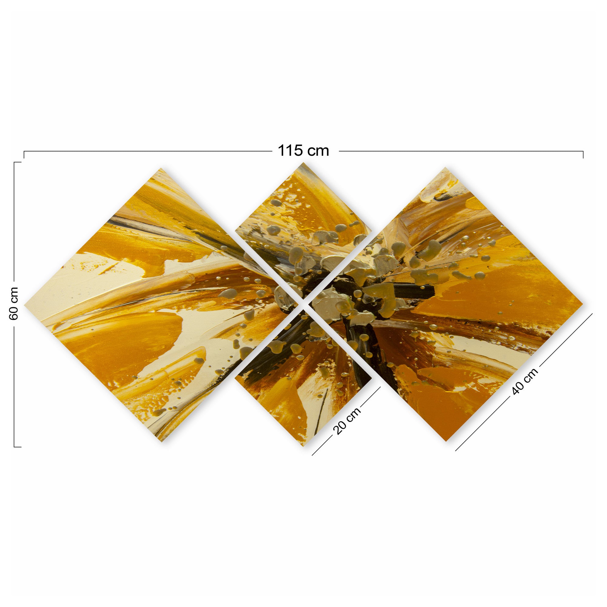 Conjunto Decorativo MDF Multicolor 4 Peças - Impressão UV Premium para Parede