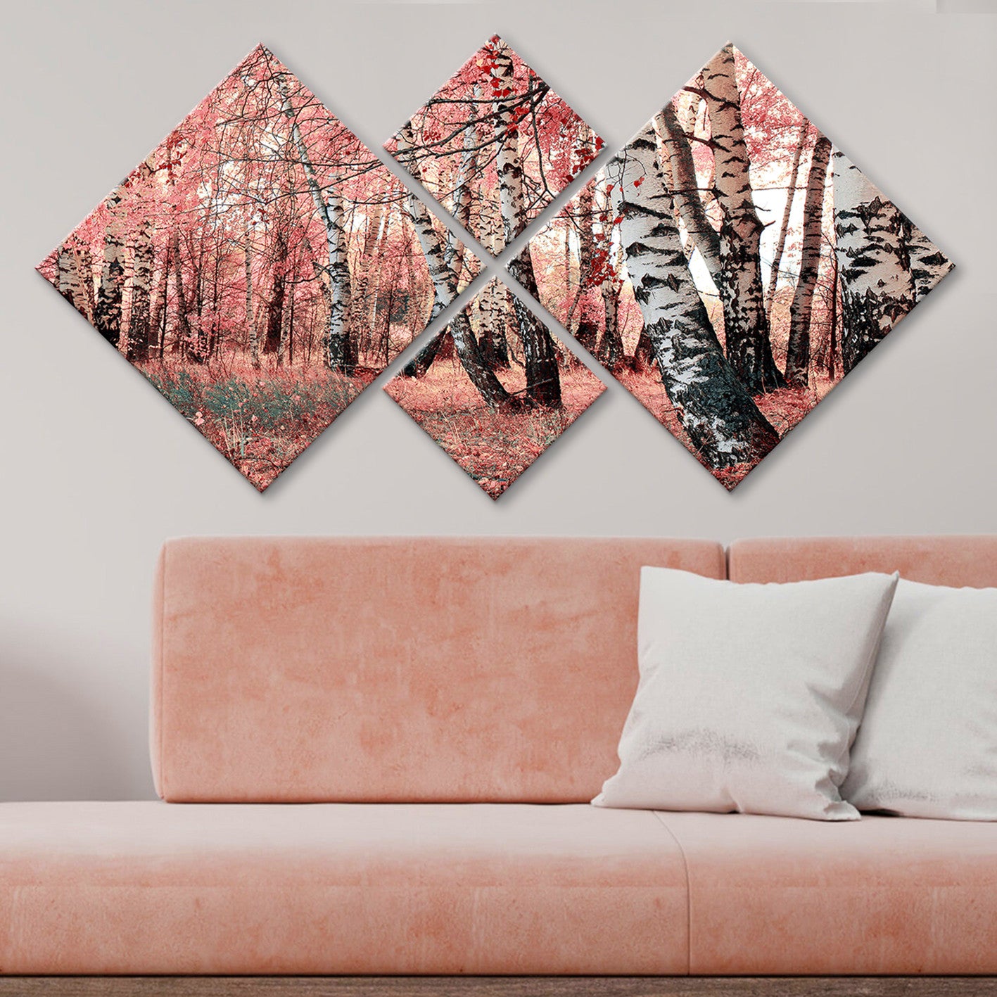 Conjunto Decorativo MDF Multicolor 4 Peças - Impressão UV Premium para Parede