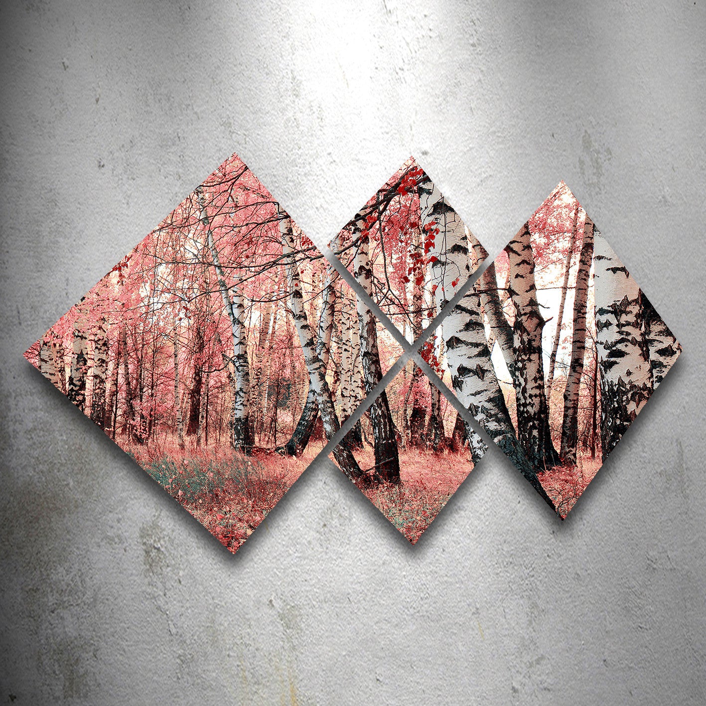 Conjunto Decorativo MDF Multicolor 4 Peças - Impressão UV Premium para Parede