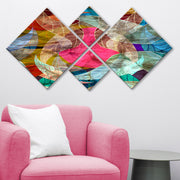 Conjunto Decorativo MDF Multicolor 4 Peças - Impressão UV Premium para Parede