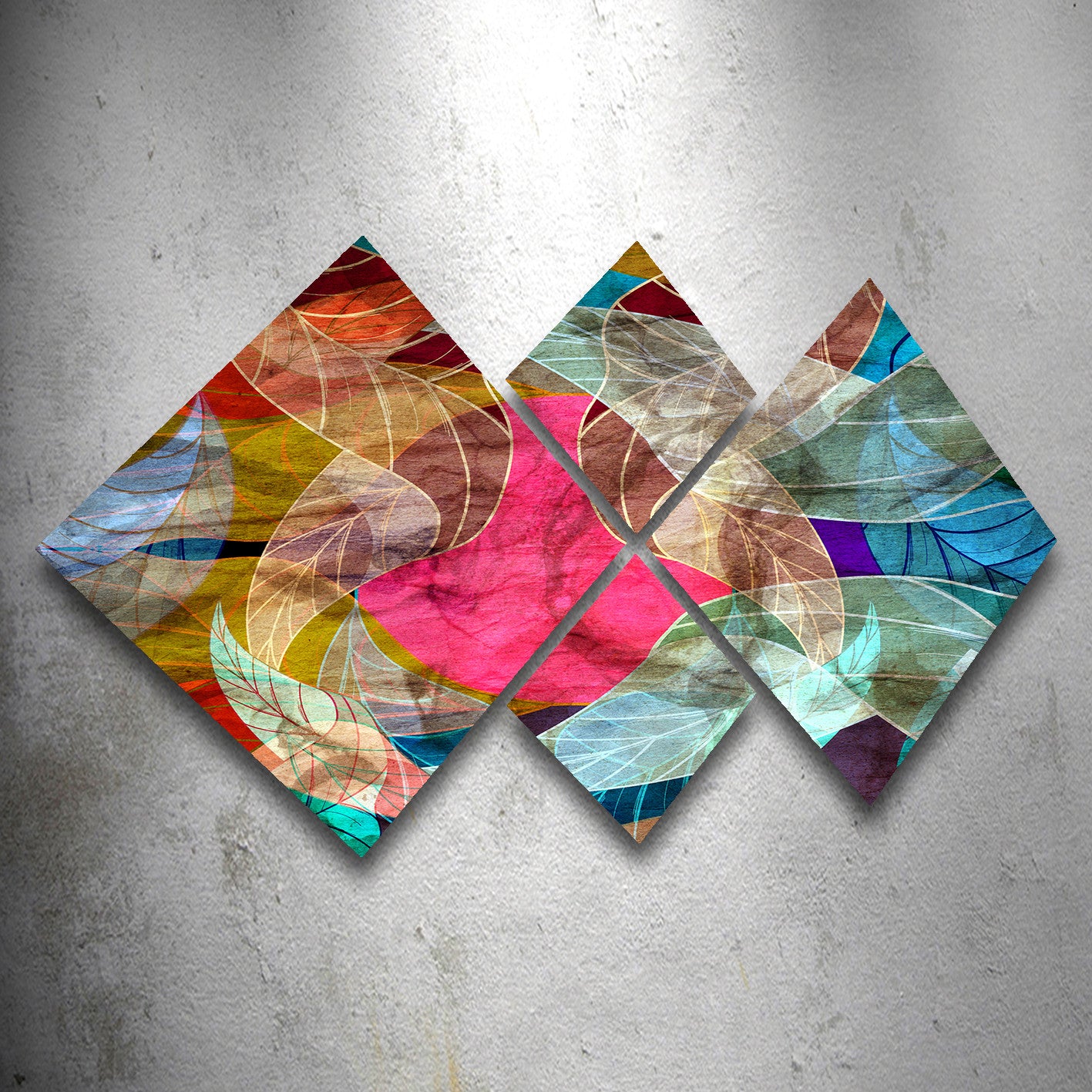 Conjunto Decorativo MDF Multicolor 4 Peças - Impressão UV Premium para Parede