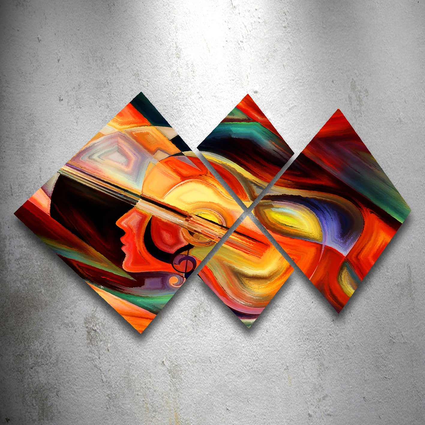 Conjunto Decorativo MDF Multicolor 4 Peças - Impressão UV Premium para Parede