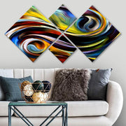 Conjunto Decorativo MDF Multicolor 4 Peças - Impressão UV Premium para Parede