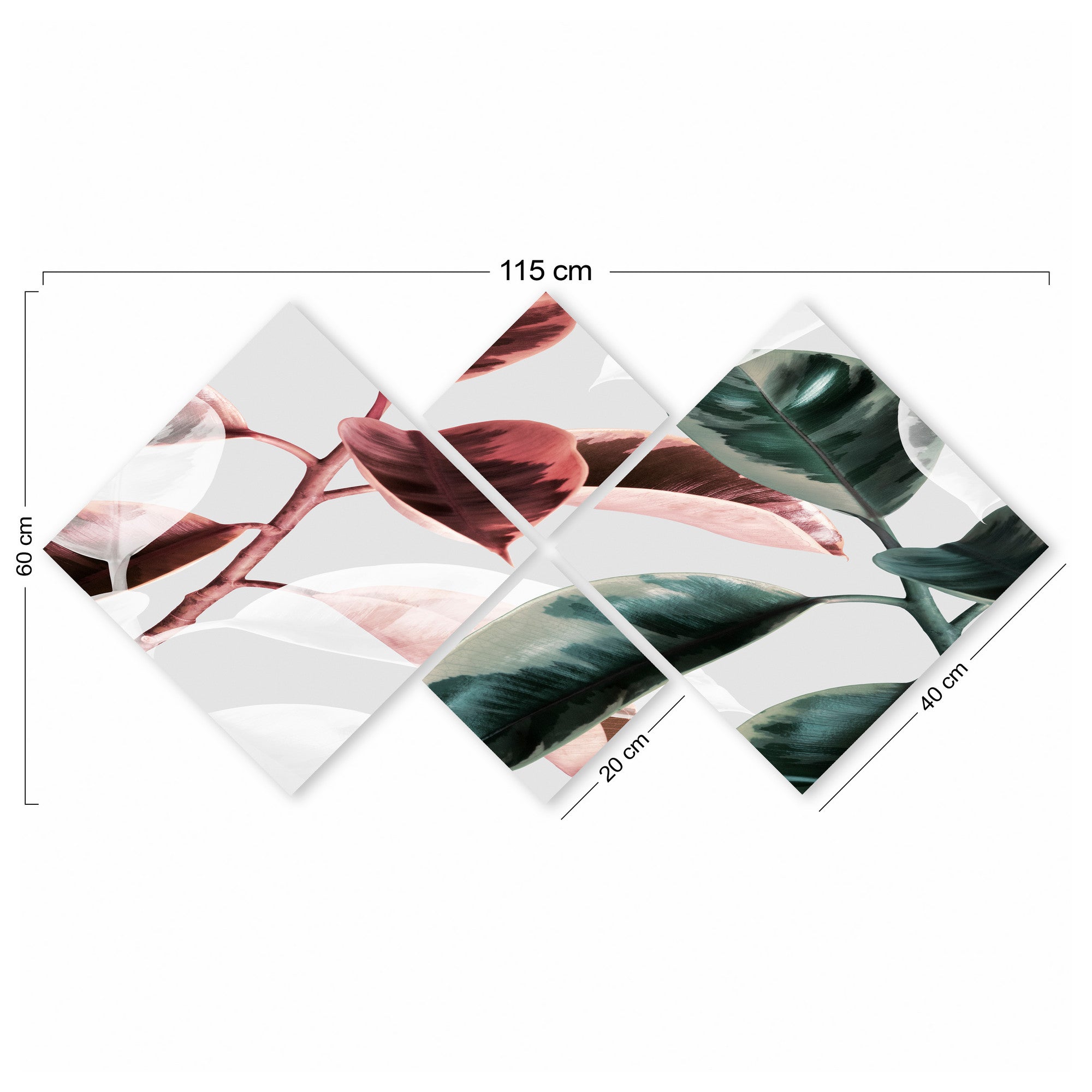 Conjunto Decorativo MDF Multicolor 4 Peças - Impressão UV Premium para Parede