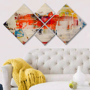 Conjunto Decorativo MDF Multicolor 4 Peças - Impressão UV Premium para Parede