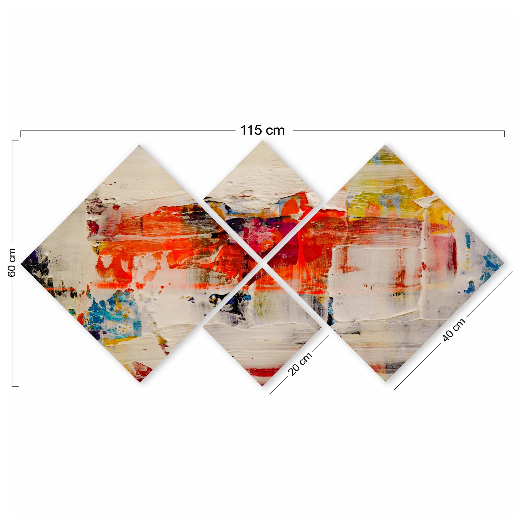 Conjunto Decorativo MDF Multicolor 4 Peças - Impressão UV Premium para Parede