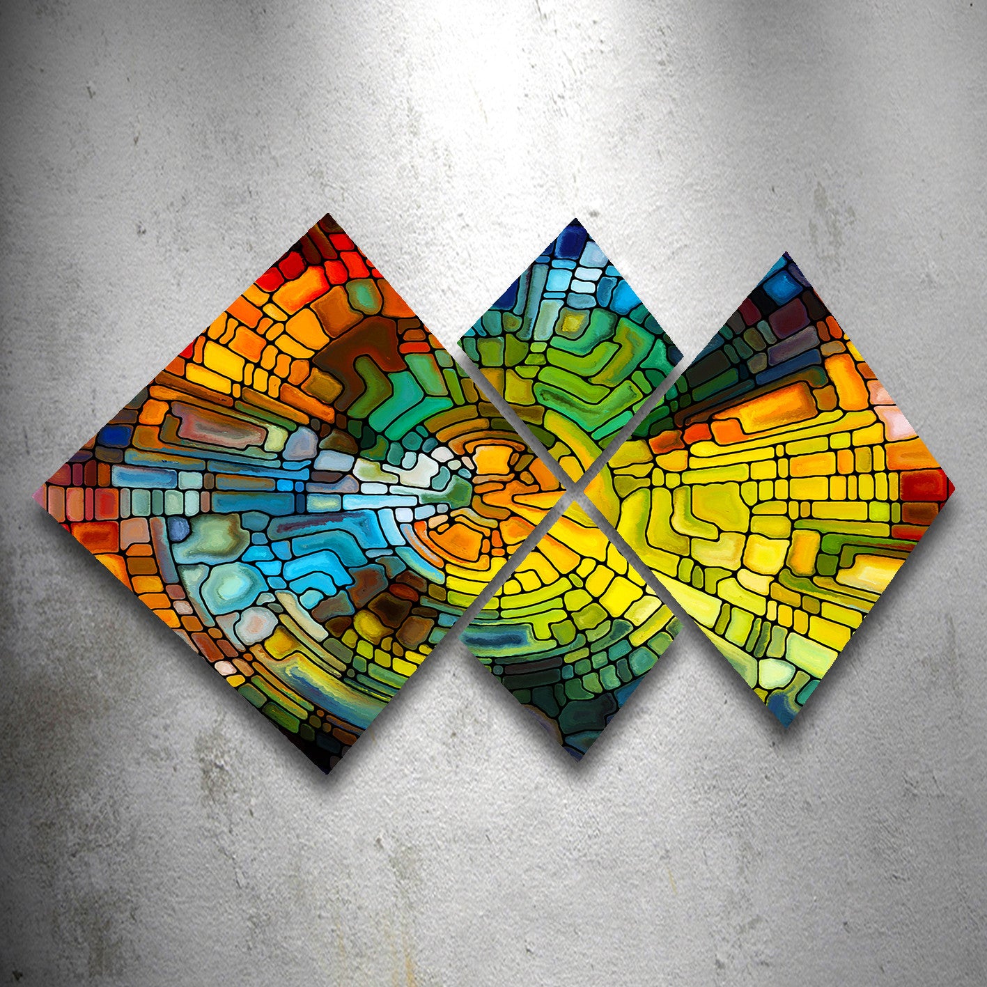 Conjunto Decorativo MDF Multicolor 4 Peças - Impressão UV Premium para Parede