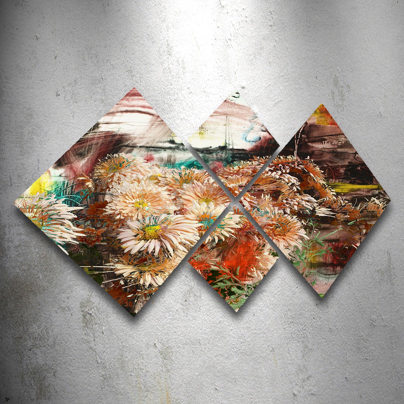 Conjunto Decorativo MDF Multicolor 4 Peças - Impressão UV Premium para Parede