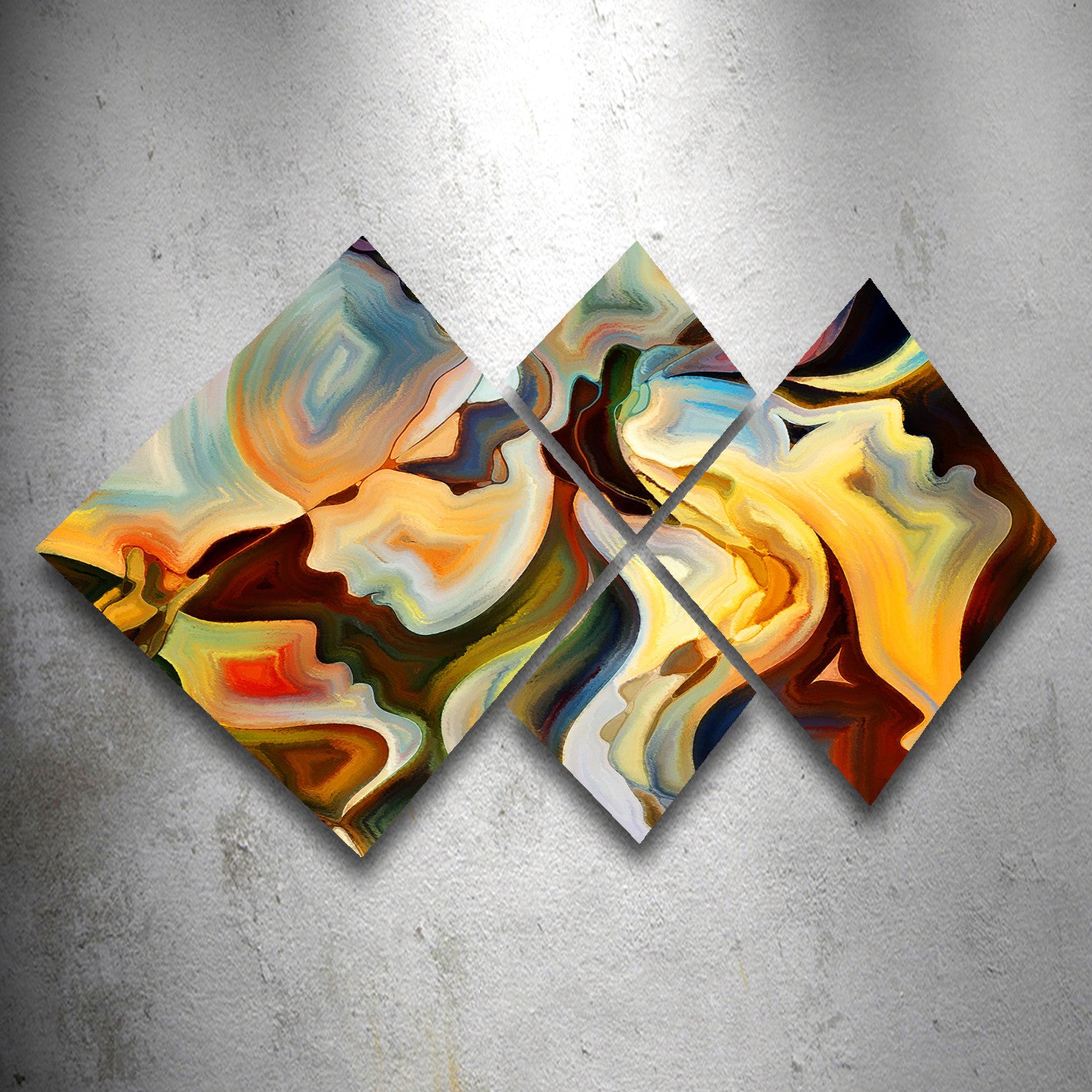 Conjunto Decorativo MDF Multicolor 4 Peças - Impressão UV Premium para Parede